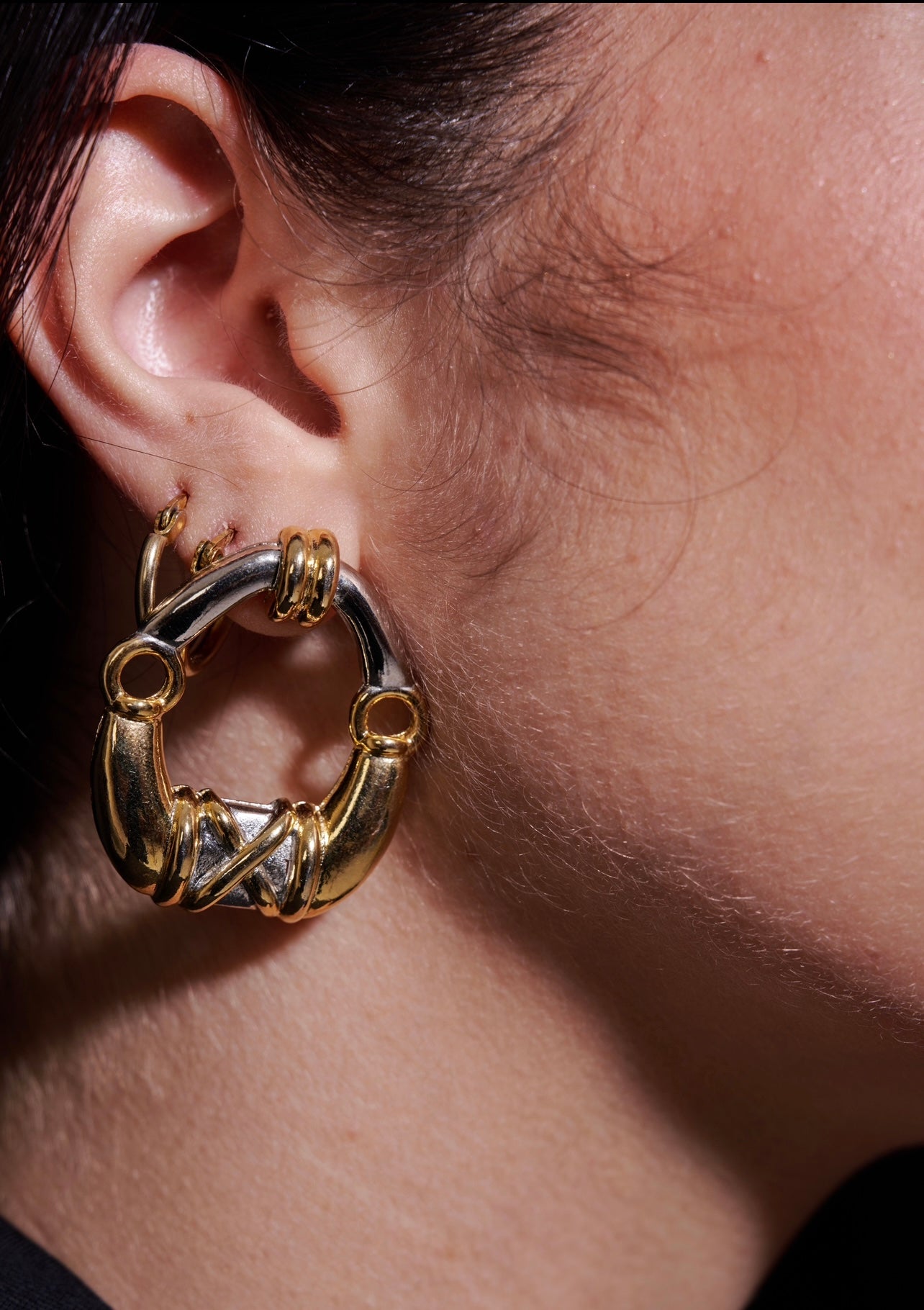 Silver and Gold Earrings