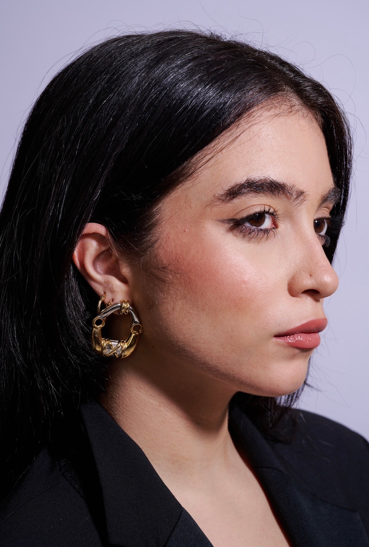 Silver and Gold Earrings